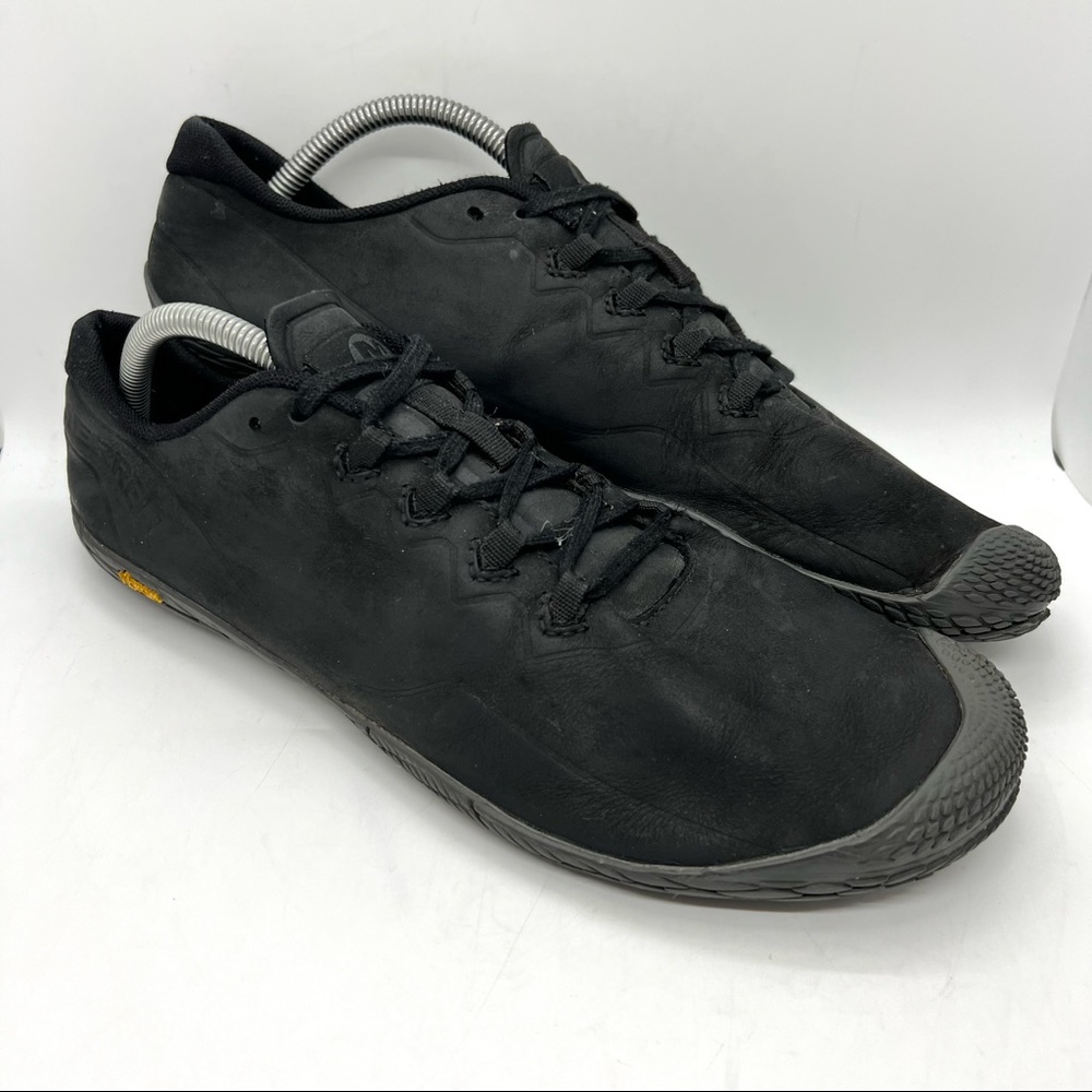 Merrell Mens Vapor Glove 3 Luna Barefoot Blk Leather Running Shoe Sz 10 Sneakers